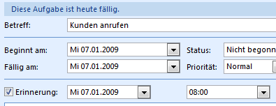 Aufgabe auch geändert