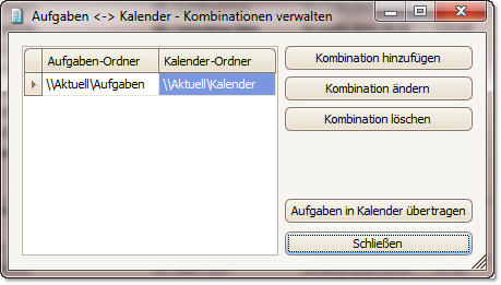 Kombinationen von Outlook Aufgaben mit Outlook Kalender verwalten